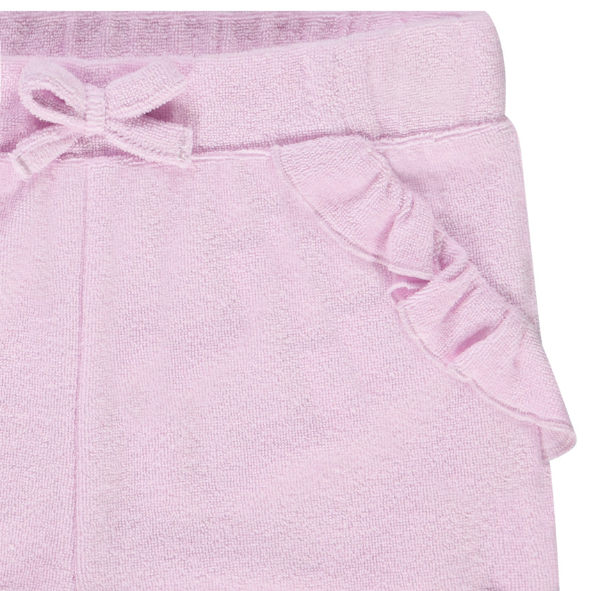 Short en éponge avec poches volantées pour bébé fille 
