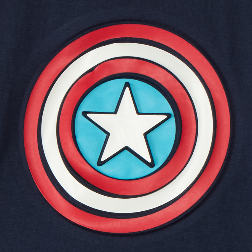 Ensemble t-shirt + bermuda Captain America Marvel pour garçon 