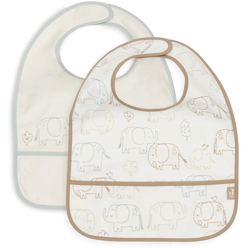 Bavoir à manches imperméable - Elephant Tales - 2 Pcs 