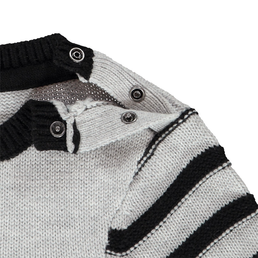 Pull en tricot Batman à manches longues rayées pour bébé garçon 