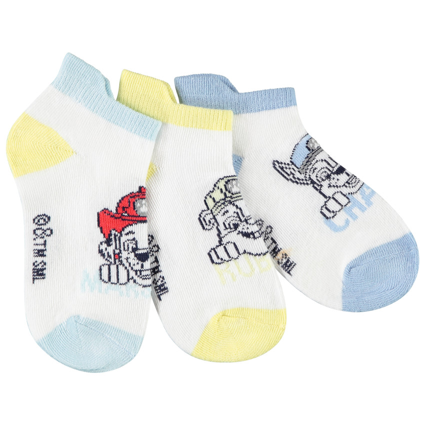 Lot de 3 paires de chaussettes courtes Pat'Patrouille pour garçon 