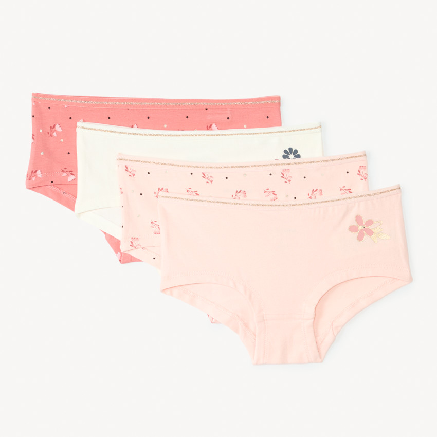 Lot de 4 shortys fantaisies pour fille  
