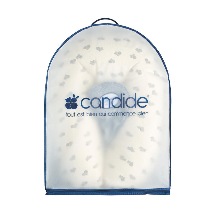 Coussin de maternité 3 en 1 Multirelax en jersey cœurs/gris 