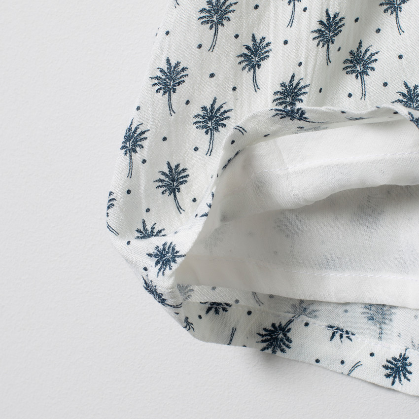 Robe à bretelles à imprimé végétal all-over 