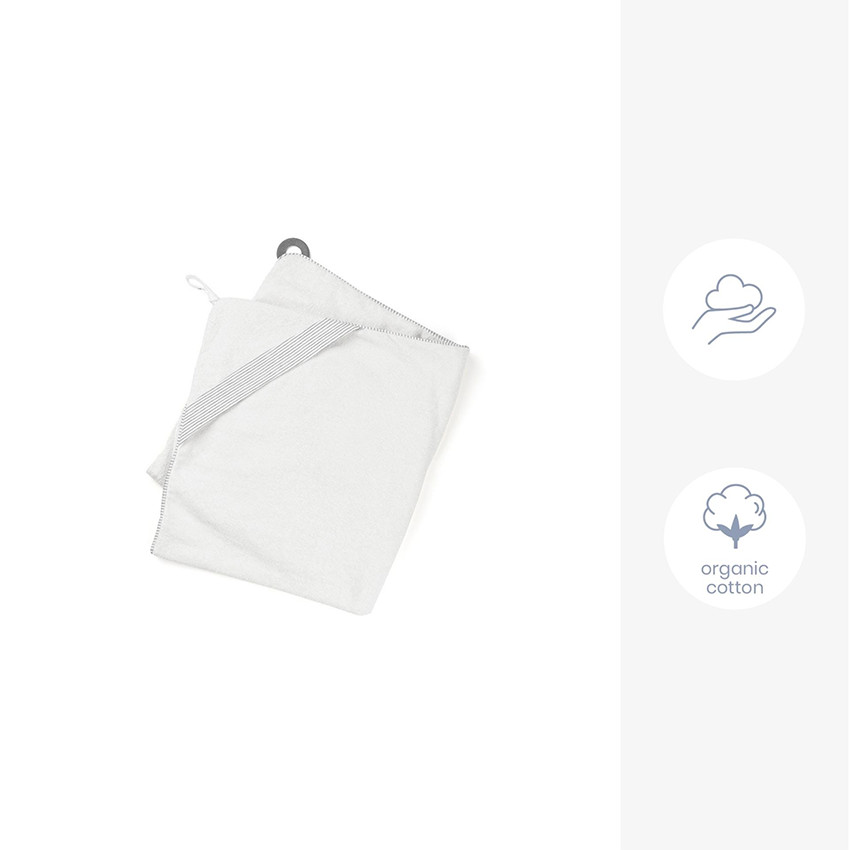 Cape de bain XL avec anneau de dentition Dry'n Play White 