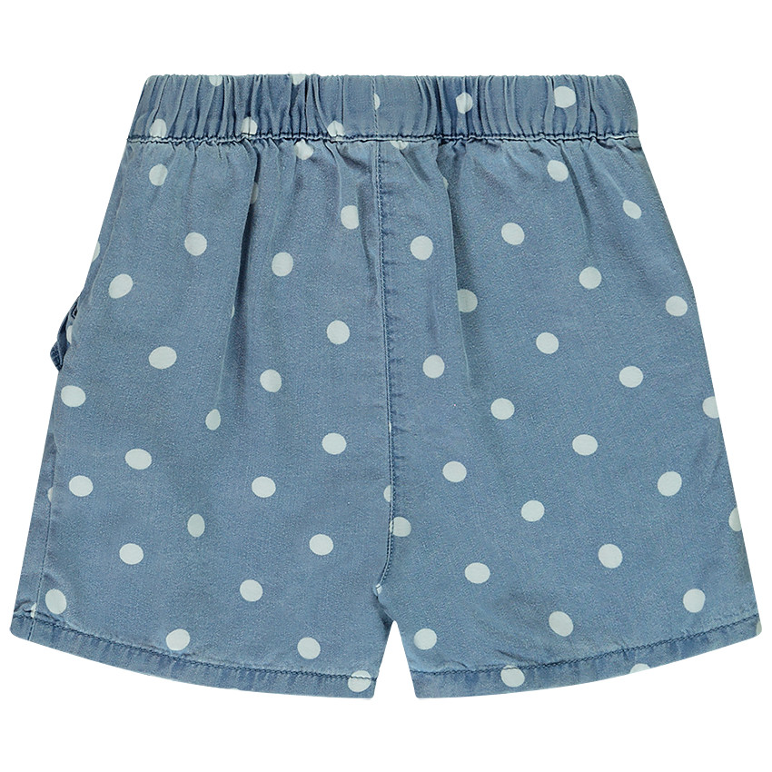 Short en lyocell imprimé pois pour bébé fille 