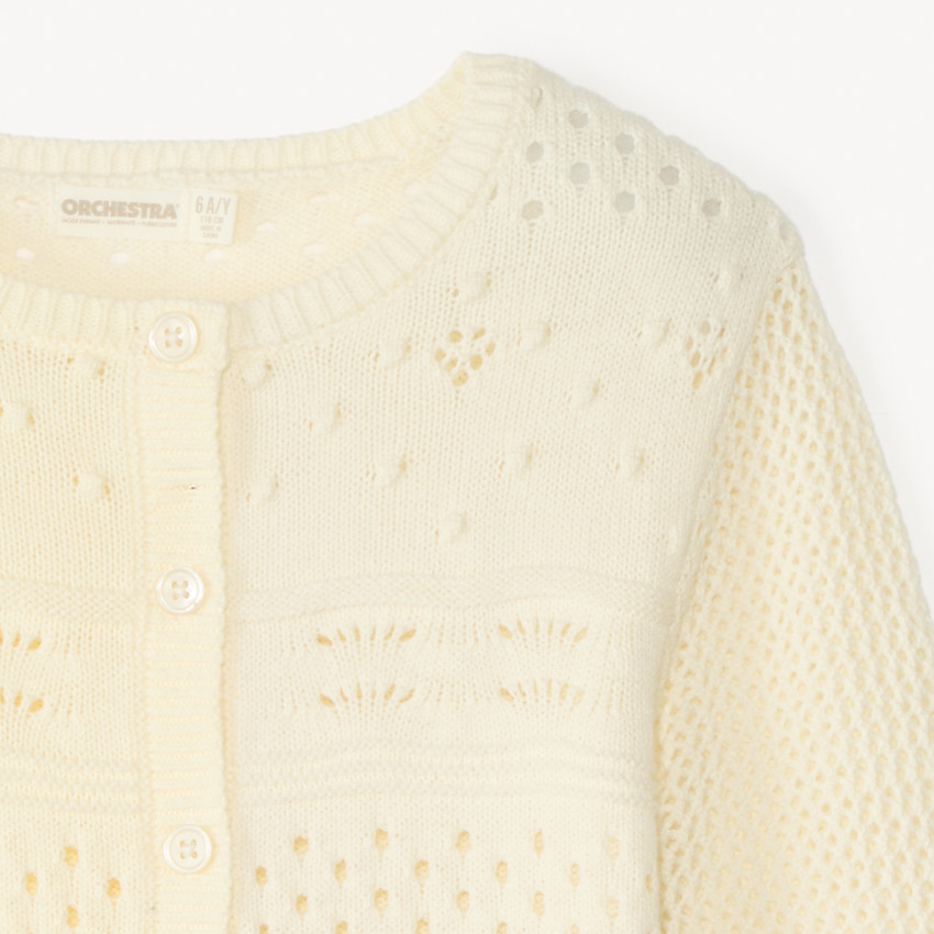 Gilet en tricot fantaisie pour fille 