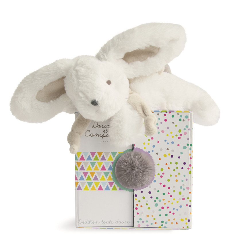 Peluche Lapin perle Coucou Doudou - 20cm 