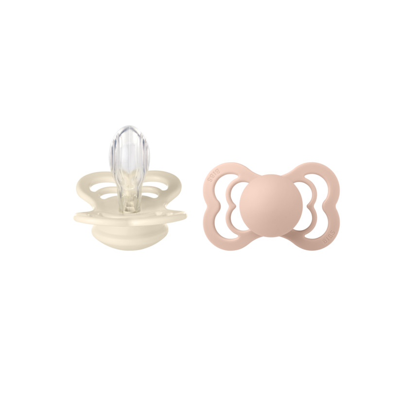 Lot de 2 sucettes supreme taille 2 6-18 mois - Ivory/Blush 
