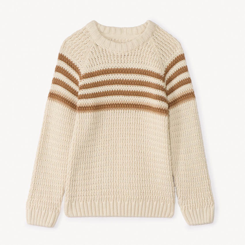 Pull en tricot fantaisie rayé pour garçon 