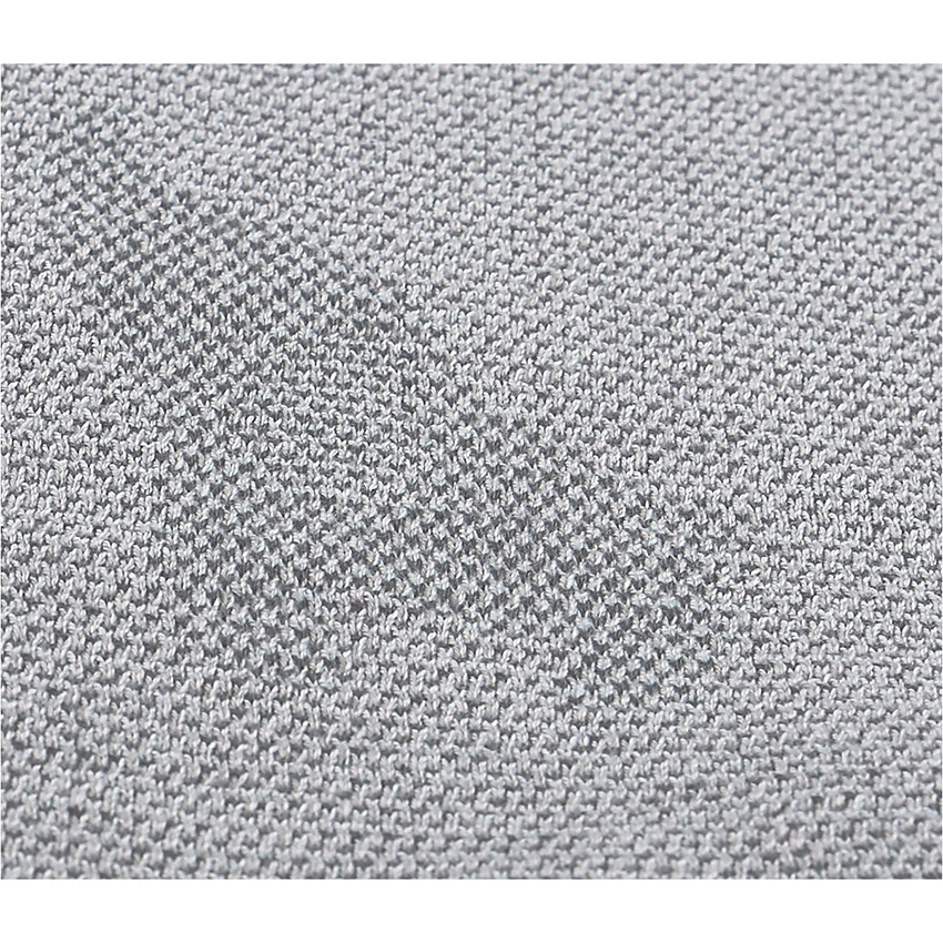 Couverture tricotée en jacquard Bio Anna et Milo 75 x 100 cm - Gris/Vert Pâle 