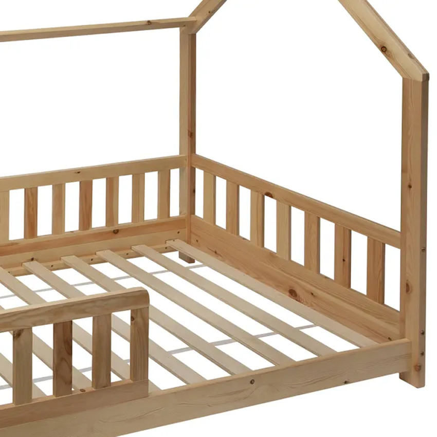 Lit cabane Bosco 90 x 190 cm - Bois naturel 