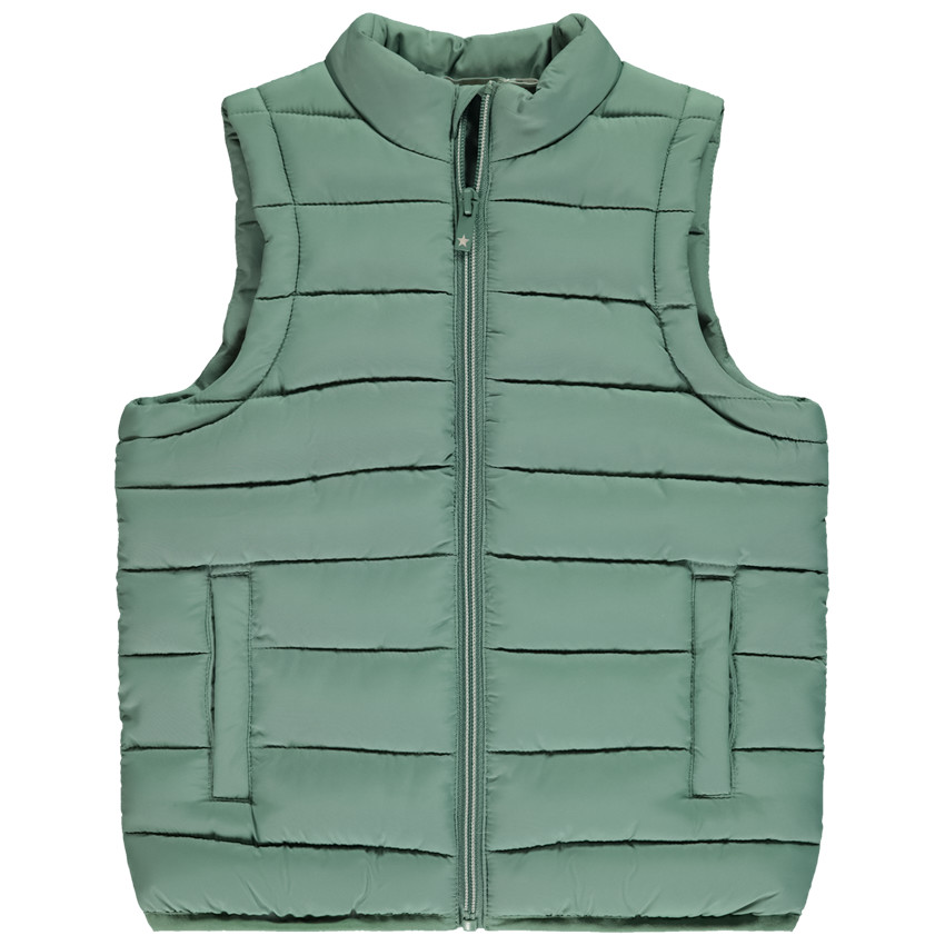 Doudoune sans manches matelassée unie pour garçon