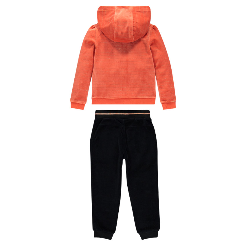 Jogging en velours bicolore 