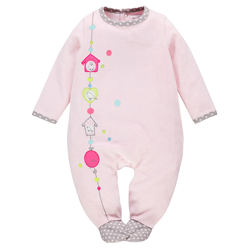 Dors-bien Little birds en velours et ouverture adaptée à l'âge  