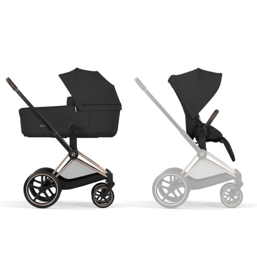 Poussette Duo Priam 2026 Rose Gold-Sepia Black 