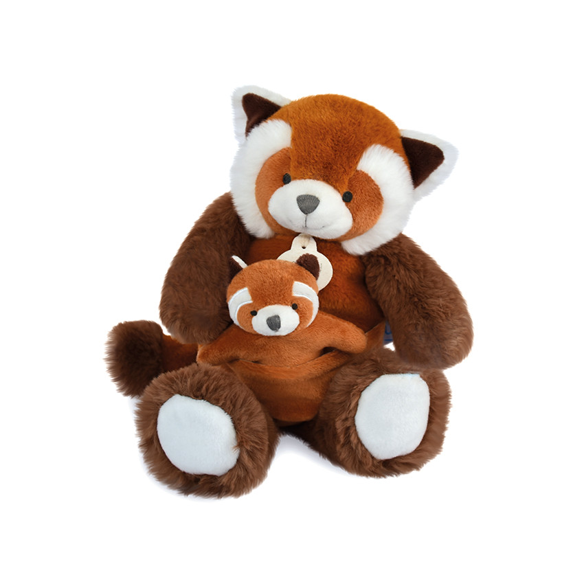 Peluche panda roux avec bébé Unicef 25 cm 