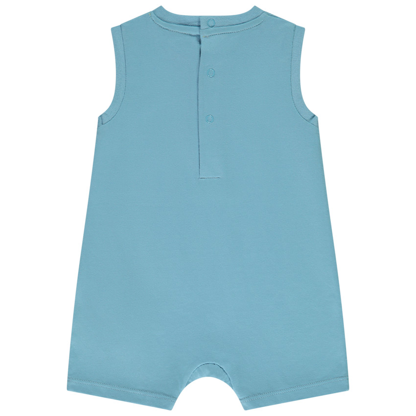 Combinaison courte en jersey print ourson et poisson pour bébé garçon 