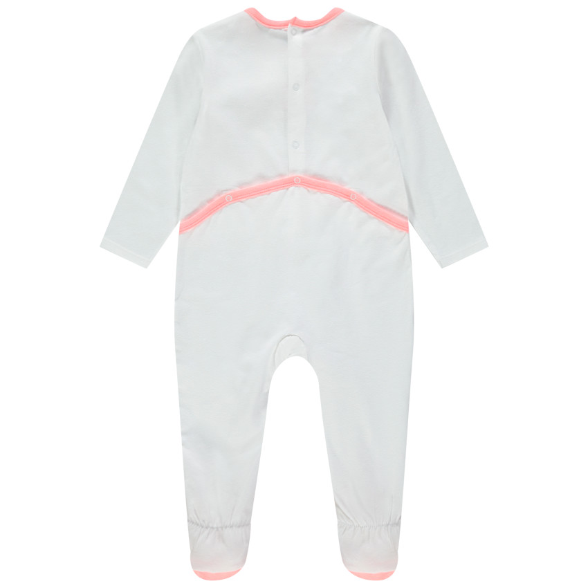 Dors-bien en coton print citron à détails reliéfés 