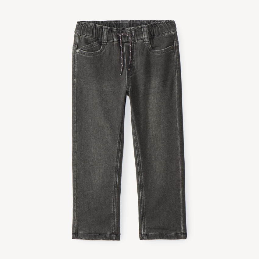 Jean droit doublé garçon effet used 