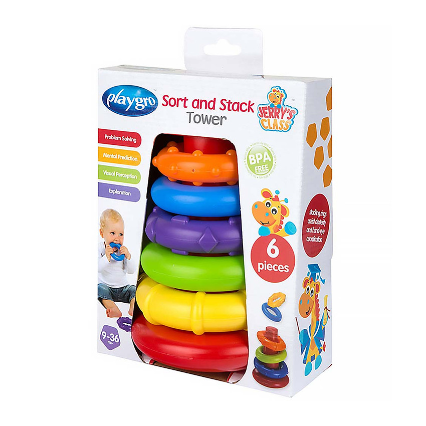 Tour à empiler Junyju avec anneaux  