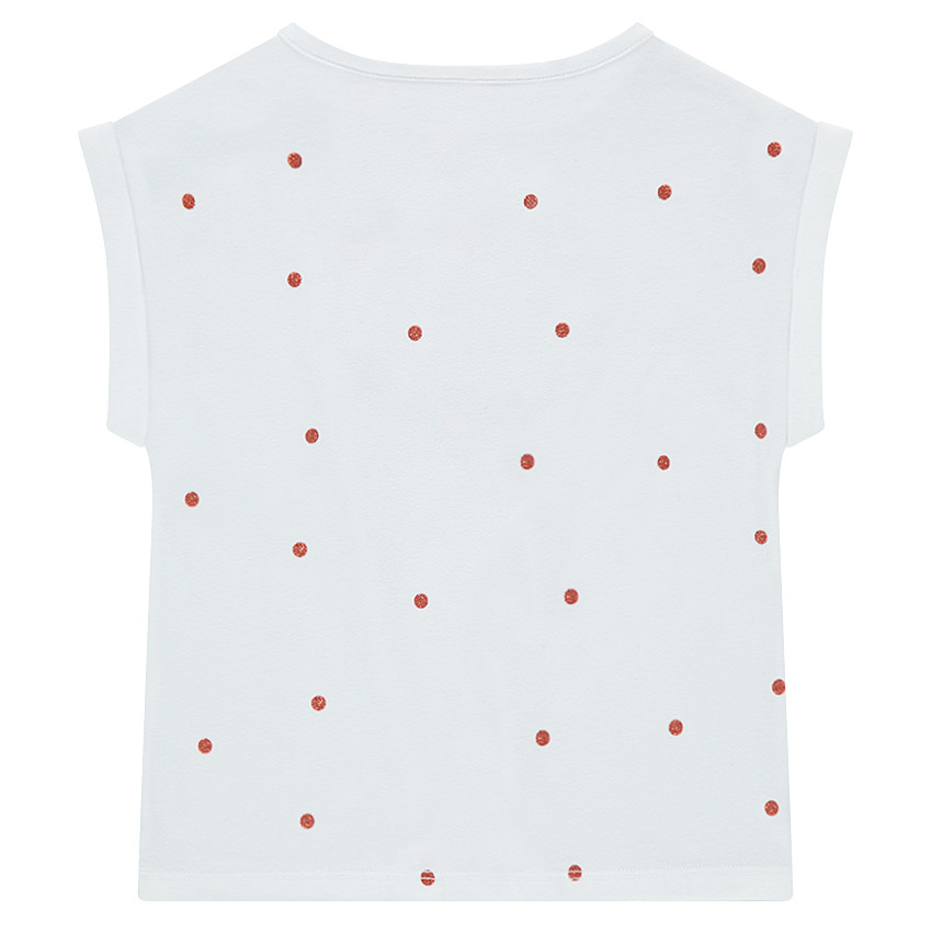 Tee-shirt manches courtes en jersey forme boîte Disney avec print Belle 