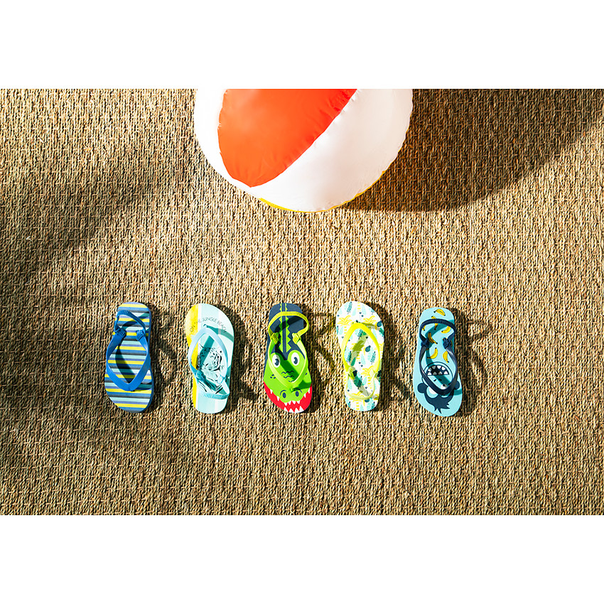 Tongs print tigre pour garçon avec lanière selon l'âge 