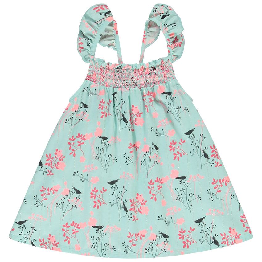 Top à bretelles volantées imprimé fleuri pour bébé fille