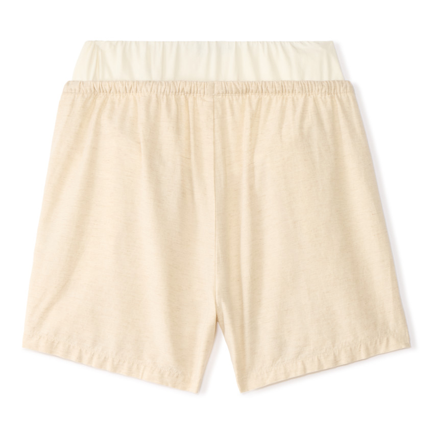 Short en toile avec bandeau haut pour femme enceinte 