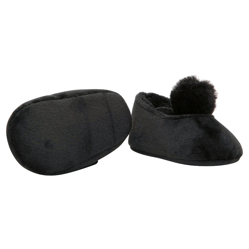 Babies en sherpa all-over avec scratch et pompon 