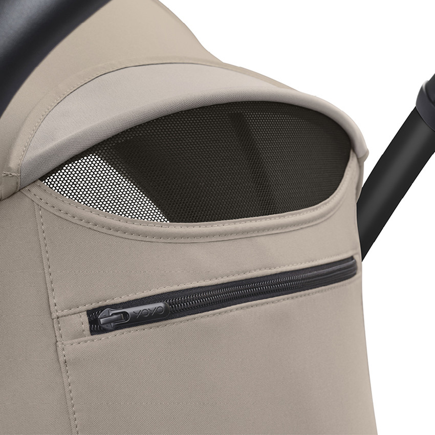 Poussette Stokke® YOYO³ à partir de 6 mois - cadre noir/taupe 