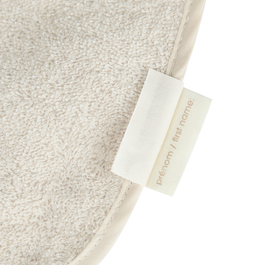 Lot de 3 bavoirs éponge à enfiler beige 