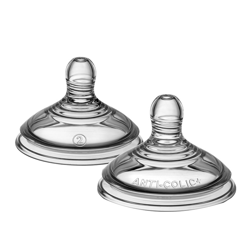 Lot de 2 tétines anti-colique avancé 3m+ - Débit moyen