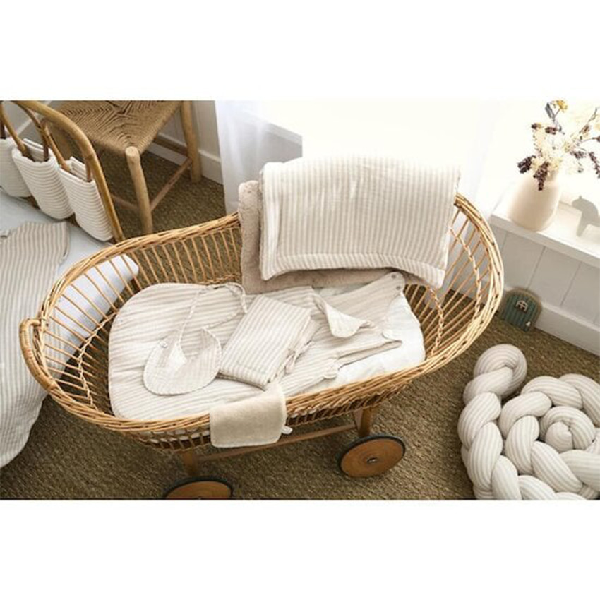 Tresse décorative ouatinée Soft Stripes Ecru Galet 