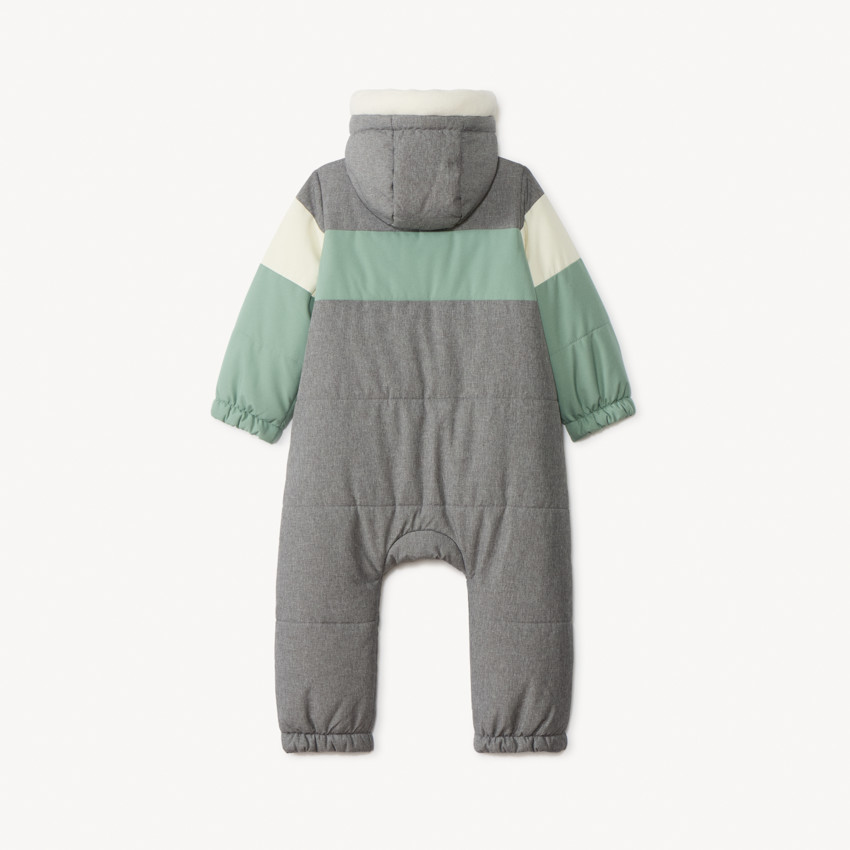 Combi-pilote déperlante et doublée pour bébé garçon avec finitions différentes selon l'âge 