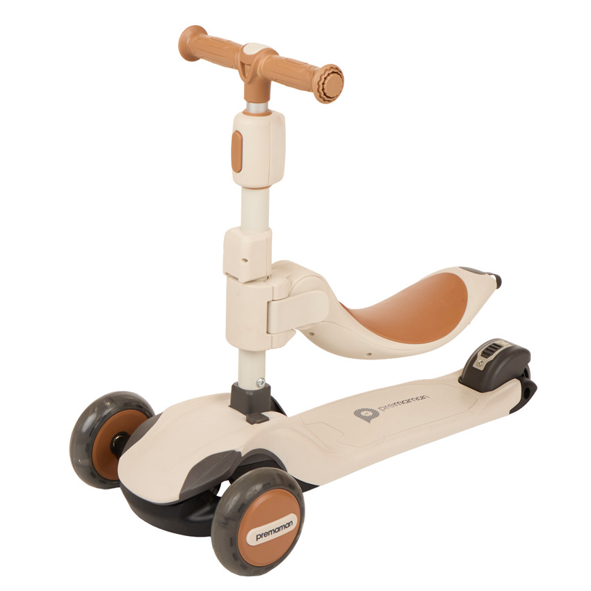 Porteur évolutif 2-en-1 - Écru et Marron 