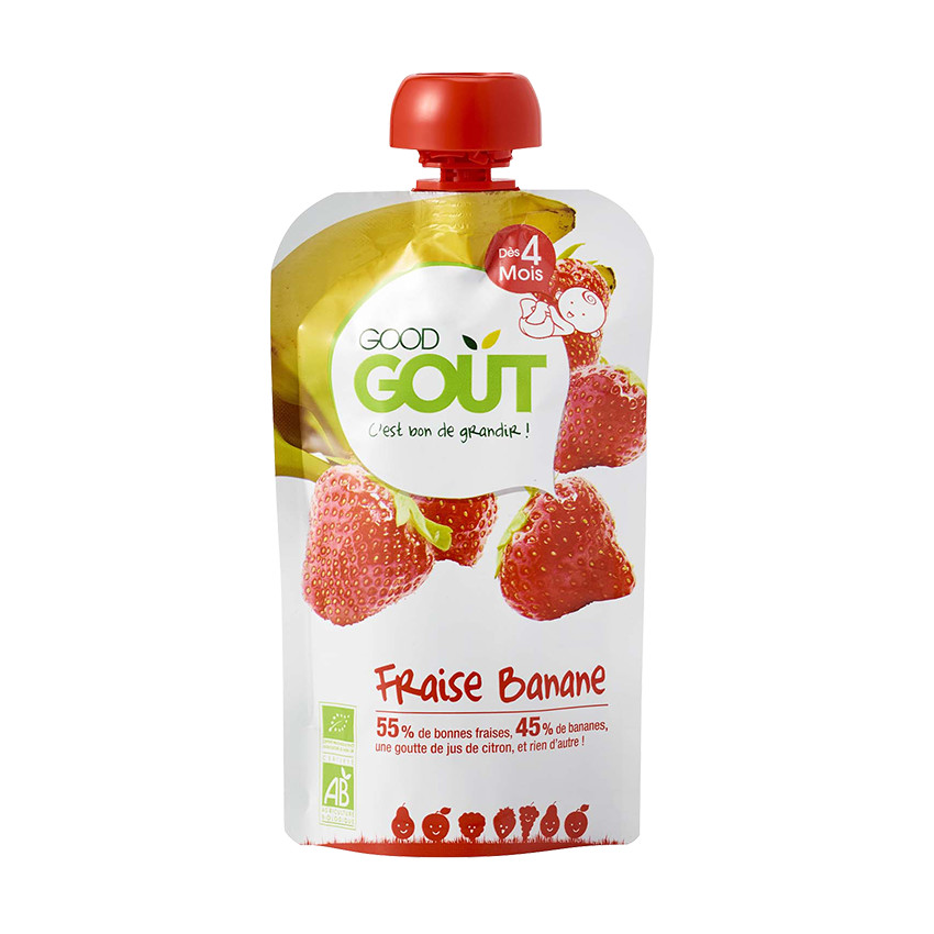 Compote fraise banane bio - 120g Main Compote fraise banane bio - 120g