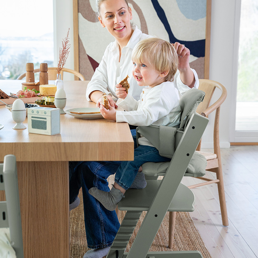 Chaise haute évolutive Tripp Trapp + babyset et plateau - vert glacier 