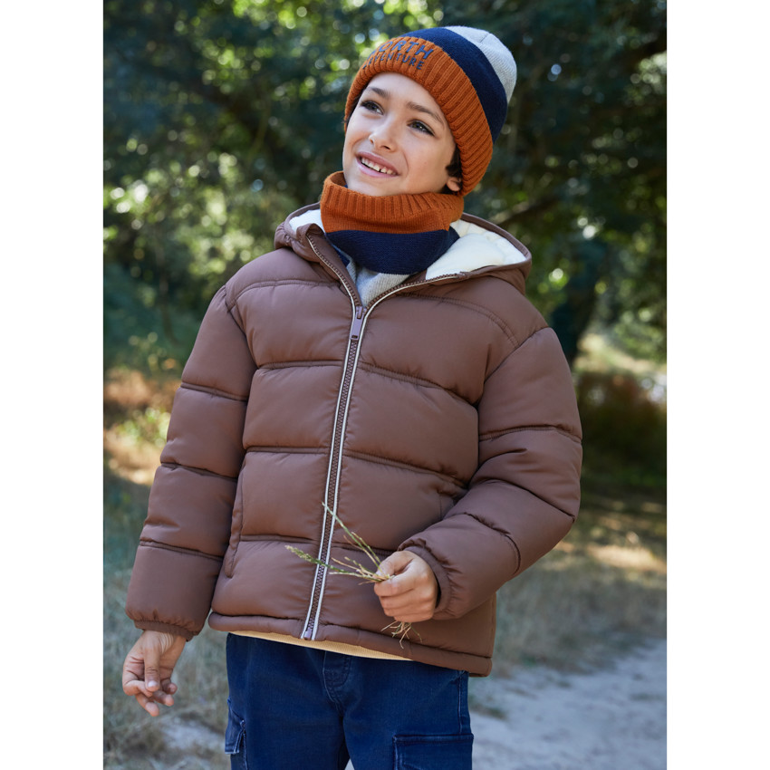 Doudoune grand froid garçon matelassée à capuche 