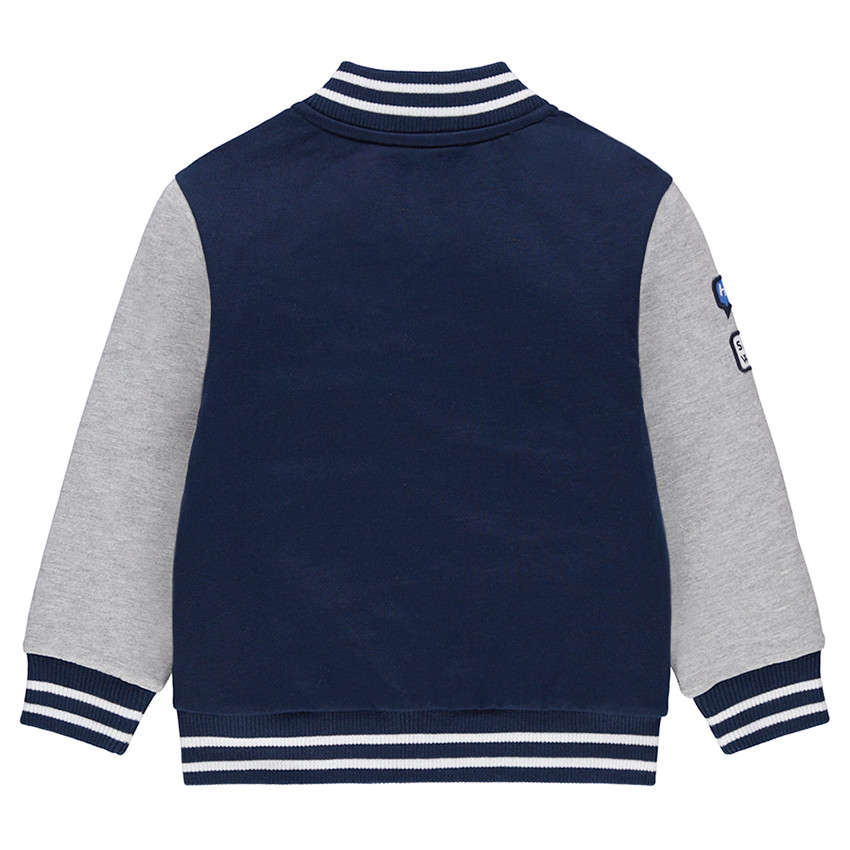 Teddy en molleton bicolore avec badges patchés Smiley 