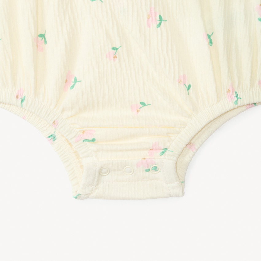 Robe 2-en-1 effet froissé avec imprimé fantaisie pour bébé fille 