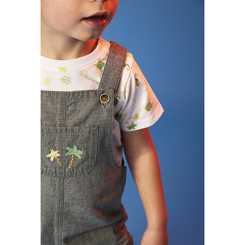 T-shirt manches courtes en jersey imprimé grenouilles pour bébé garçon 