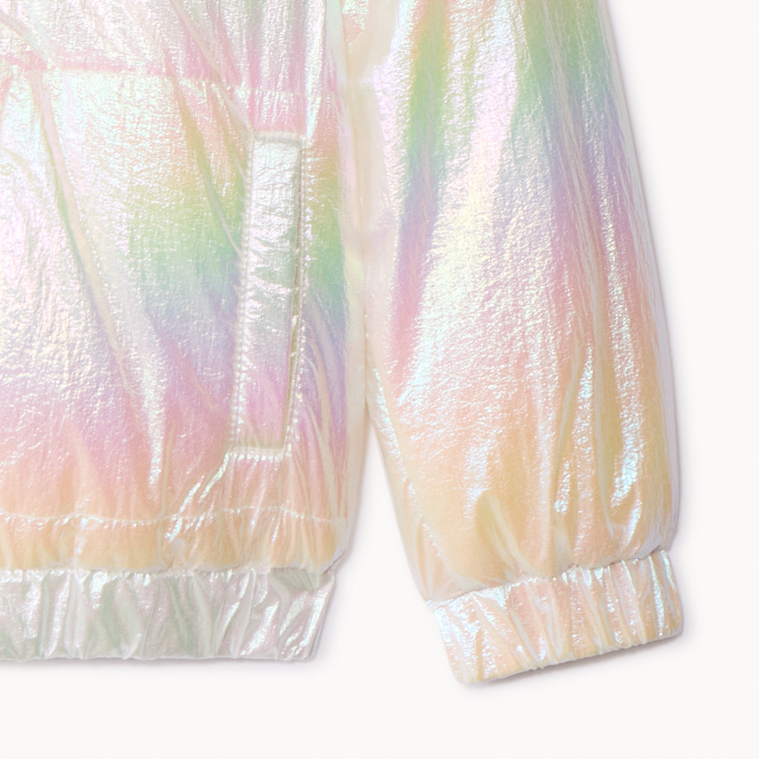 Coupe-vent iridescent en toile rembourrée pour fille 