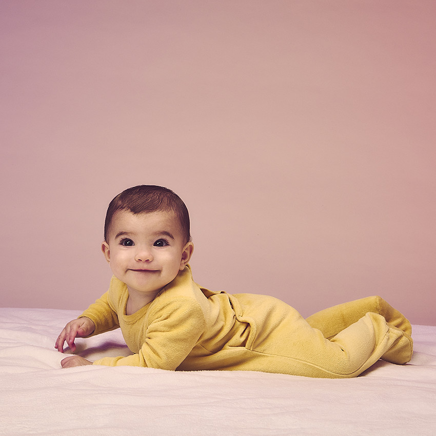 Dors-bien en velours fantaisie pour bébé garçon 