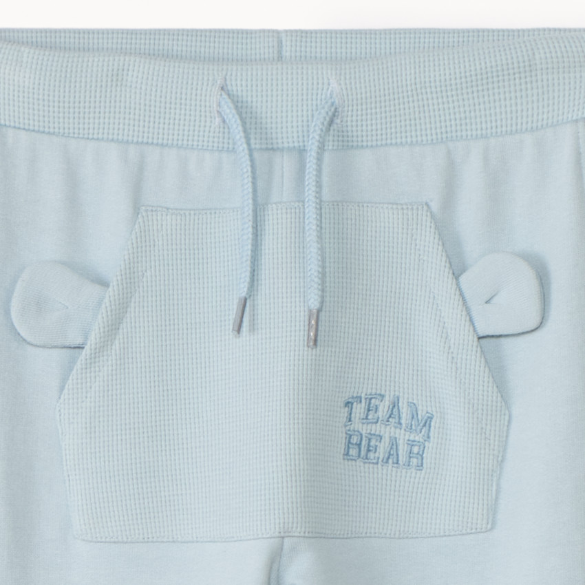 Jogging en molleton et nid d'abeille uni pour bébé garçon 