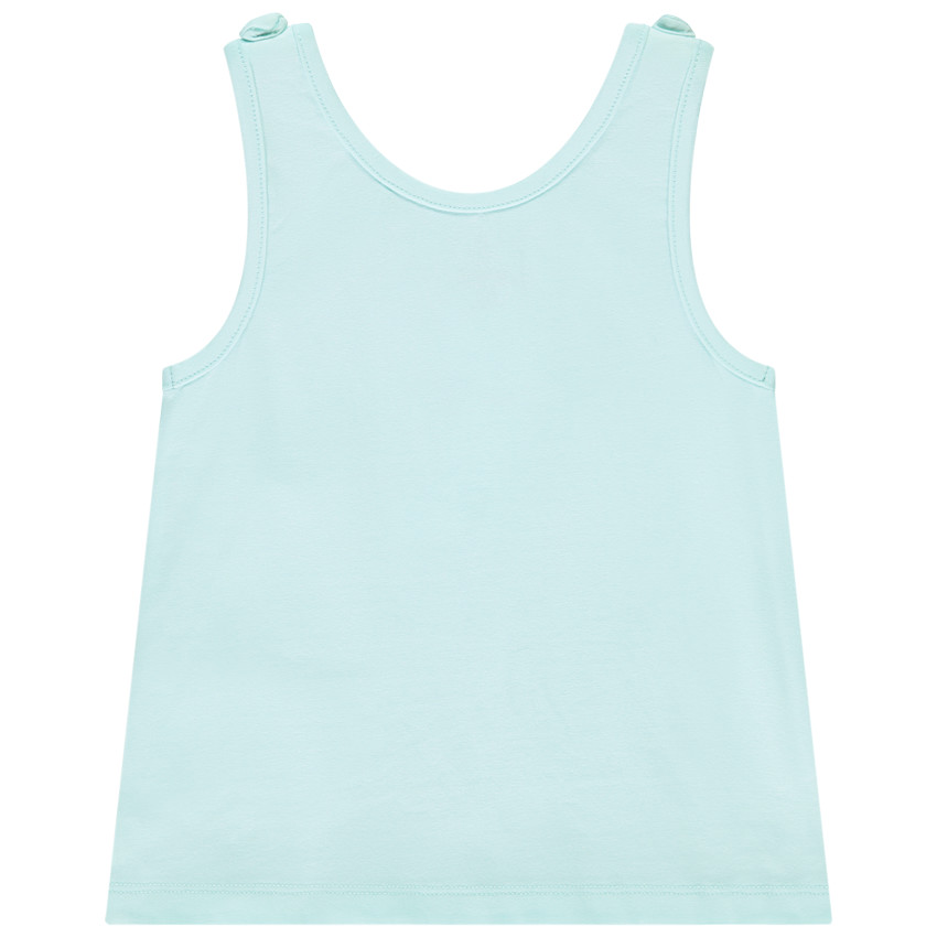 Débardeur uni avec nouettes et Marie des Aristochats Disney pour bébé fille 