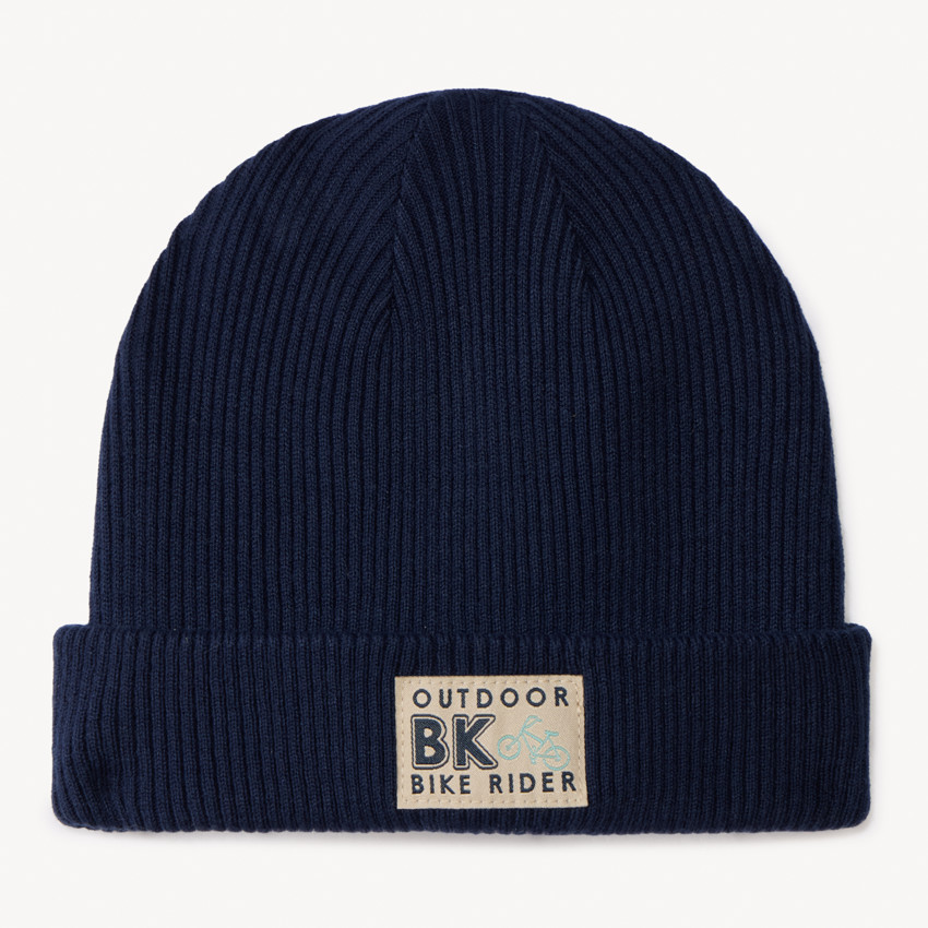 Bonnet en tricot côtelé uni pour garçon