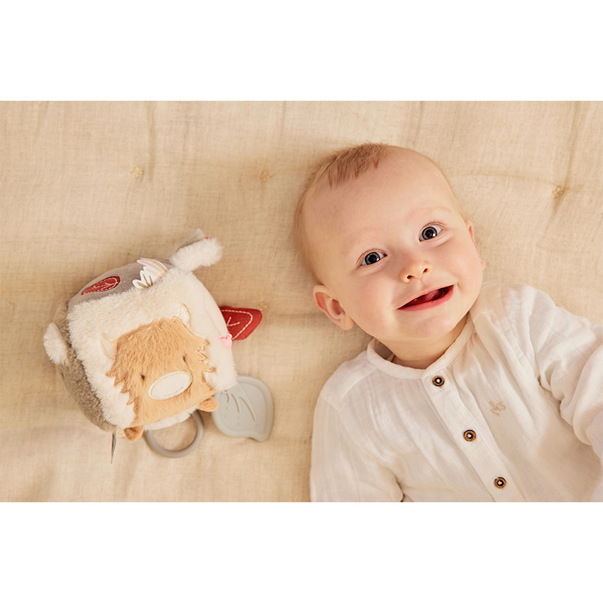 Cube multi-activités Fluffy Orso & Lily - Beige (Noukie's) - Image 1