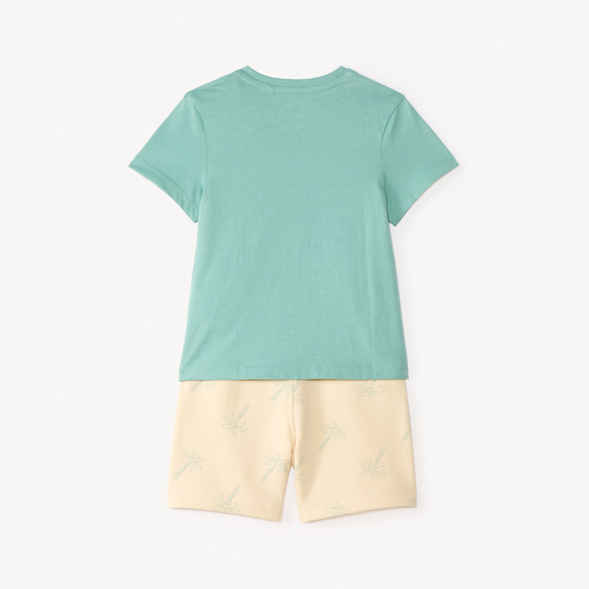 Ensemble court 2 pièces t-shirt + bermuda à motifs jungle pour bébé garçon 