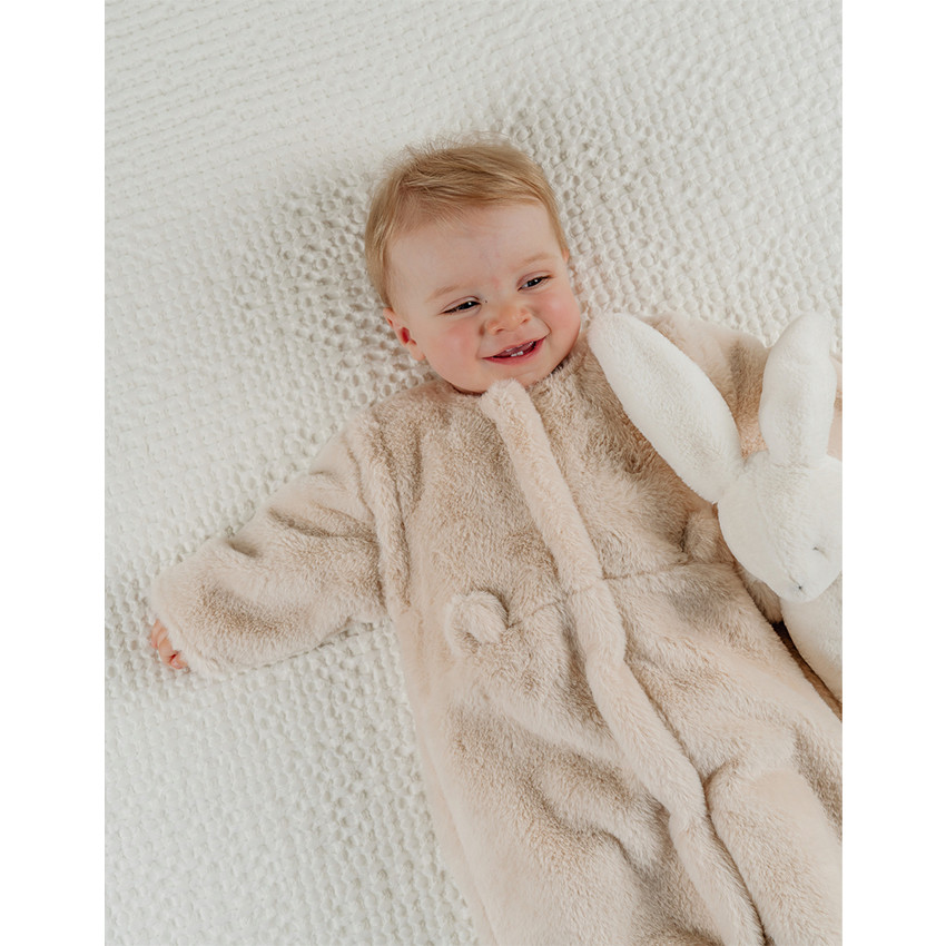 Gigoteuse 50cm manches amovibles Fausse fourrure Beige MM25 